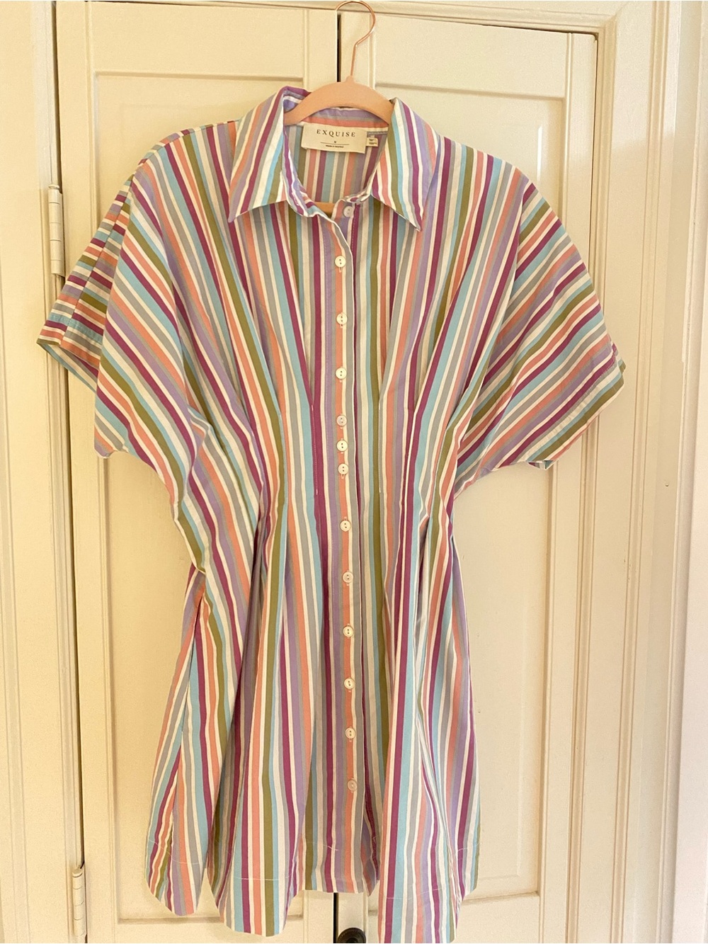 Exquise Multicolor Striped Mini Dress